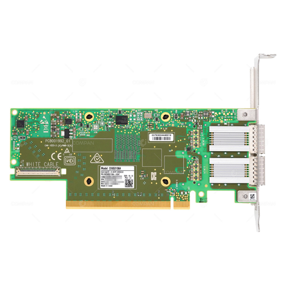 MCX653106A-HDAT  NVIDIA CONNECTX-6 HDR 200G DUAL PORT QSFP56 PCIE 4.0 X16 ADAPTER FOR MUA9502H-2SF